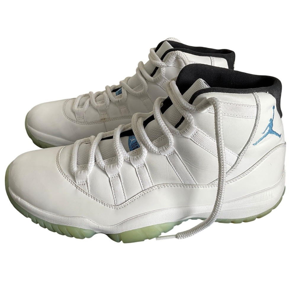 Air Jordan 11 Retro‎ Legend Blue 2014 White Black 378037-117 Men's Size 10